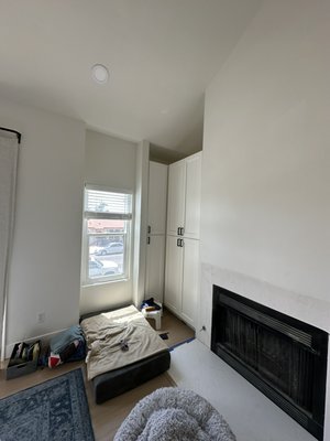 Custom cabinets - No prefab cabinets available for this space, we got them built in Custom cabinets - No prefab cabinets available for this space, we got them built in