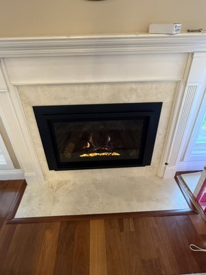 Fireplace insert installation - Replace an existing insert on a masonry fireplace with an upgraded lighting and blower fan Fireplace insert installation - Replace an existing insert on a masonry fireplace with an upgraded lighting and blower fan