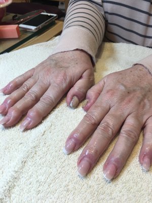 Our Acrylic Nail Services are Amazing! - We often have the privilege of correctly poorly executed acrylic nails. This transformation is impressive!