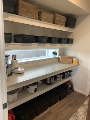 Pantry Remodel - This was a pantry that didn't have proper storage solutions and things were not categorized together.