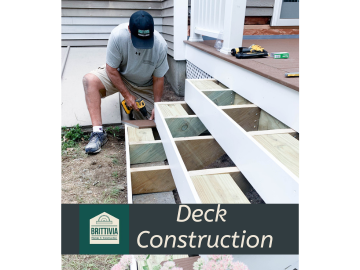 Brittivia Deck Project - Here are some behind the scenes of our latest project out in Lancaster, MA. We take pride in our deck building and strive to deliver a 5-star job every time! Brittivia Deck Project - Here are some behind the scenes of our latest project out in Lancaster, MA. We take pride in our deck building and strive to deliver a 5-star job every time!