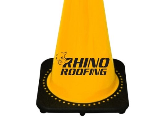 Rhino Roofing Traffic Cones and Caution Tape - Add your logo to literally anything.