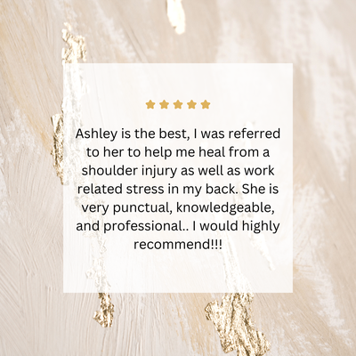 5 Star Reviews - Hello my name is Ashley Young, owner of Therapeutic Touch Massage and Wellness. I graduated from Atlanta School of Massage as a licensed massage therapist and began practicing in 2010. I have worked in conjunction with chiropractors performing therapeutic massage for pain relief and relaxation.