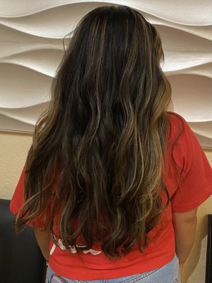 Vertical Teardrop Highlight - This model had bleached and colored her hair repeatedly over the past six months. It was very damaged and it took careful effort to make sure she didn’t loose more hair from breakage. She loved the end result and so did I! Vertical Teardrop Highlight - This model had bleached and colored her hair repeatedly over the past six months. It was very damaged and it took careful effort to make sure she didn’t loose more hair from breakage. She loved the end result and so did I!