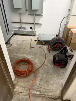 Emergency Sewer Line Hydro Jetting - We were called to Planet Fitness for an emergency sewer backup. Our crew responded quickly and hydro jetted the main sewer line to clear the blockage and restore proper drainage.