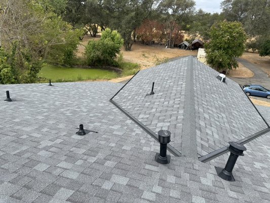 Reroof shingles pitch 3/12 - Tar off the old roof installed double underpayment and installed new shingles  Reroof shingles pitch 3/12 - Tar off the old roof installed double underpayment and installed new shingles 