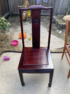 Vintage chair restoration - Vintage chair disassemble and assembly. Before and after restoration