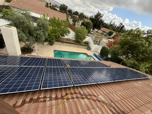 Solar Panel Cleaning Before and After Pictures - Having dirty Solar Panels can SLOW DOWN your energy efficiency. Get your Solar Panels cleaned today and boost your energy efficiency.