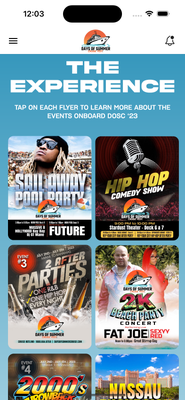 Days of Summer Cruise Fest - Introducing the Days of Summer Cruise Fest official mobile application - your ultimate companion for the most exciting and unforgettable summer event! Here's what you can expect from the app:
Discover the Lineup: Explore the incredible lineup of artists and performers set to take the stage at Days of Summer Cruise Fest. Check out their bios, photos, and set times, so you can take advantage of every moment of the action.
Plan Your Schedule: With multiple stages and events happening, it can be tough to keep track of everything. Use the app's schedule feature to the itinerary, so you know exactly where to be and when.
Navigate the Venue: Get around the festival with ease thanks to the app's interactive map. Find your favorite stages, food vendors, and more, and get directions to each location.
Connect with Other Fans: Connect with other Days of Summer Cruise Fest attendees through the app's social features. Chat with fellow fans, share your experiences, and make new friends.
Stay Up-to-Date: Receive real-time updates and notifications about schedule changes, artist announcements, and other important festival news. Plus, get exclusive behind-the-scenes content and insider info throughout the event.
Download the Days of Summer Cruise Fest official app now and prepare for the summer experience of a lifetime! Days of Summer Cruise Fest - Introducing the Days of Summer Cruise Fest official mobile application - your ultimate companion for the most exciting and unforgettable summer event! Here's what you can expect from the app:
Discover the Lineup: Explore the incredible lineup of artists and performers set to take the stage at Days of Summer Cruise Fest. Check out their bios, photos, and set times, so you can take advantage of every moment of the action.
Plan Your Schedule: With multiple stages and events happening, it can be tough to keep track of everything. Use the app's schedule feature to the itinerary, so you know exactly where to be and when.
Navigate the Venue: Get around the festival with ease thanks to the app's interactive map. Find your favorite stages, food vendors, and more, and get directions to each location.
Connect with Other Fans: Connect with other Days of Summer Cruise Fest attendees through the app's social features. Chat with fellow fans, share your experiences, and make new friends.
Stay Up-to-Date: Receive real-time updates and notifications about schedule changes, artist announcements, and other important festival news. Plus, get exclusive behind-the-scenes content and insider info throughout the event.
Download the Days of Summer Cruise Fest official app now and prepare for the summer experience of a lifetime!