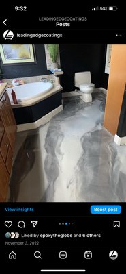 Bathroom floor - Epoxy floor Bathroom floor - Epoxy floor