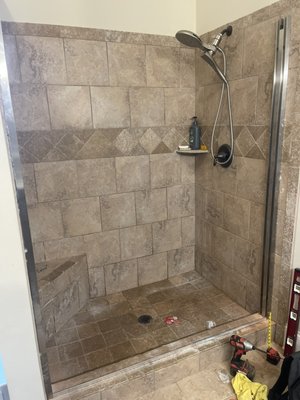 Shower Door Installation - I installed a frameless shower door Shower Door Installation - I installed a frameless shower door