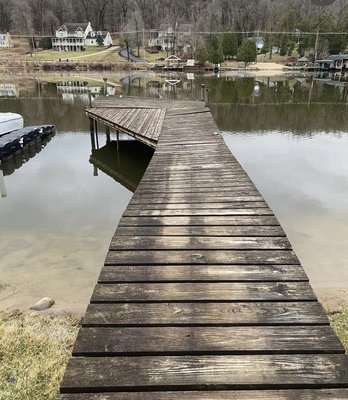 Pier replacement - Removed and replaced customers pier due to failed post nd poorly built framing. Pier replacement - Removed and replaced customers pier due to failed post nd poorly built framing.
