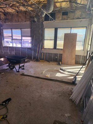 concrete demolition - water line busted in a office building and client needed the concrete busted up and removed. we removed about 16 tons of concrete in two day concrete demolition - water line busted in a office building and client needed the concrete busted up and removed. we removed about 16 tons of concrete in two day