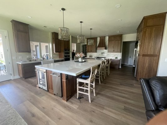 Walnut Kitchen Project and add-ons - Designed from the beginning utilizing gorgeous Walnut wood for the exterior. Seeing this project come together, makes us feel accomplished and proud that our craftsmanship lives up to our standards! Walnut Kitchen Project and add-ons - Designed from the beginning utilizing gorgeous Walnut wood for the exterior. Seeing this project come together, makes us feel accomplished and proud that our craftsmanship lives up to our standards!