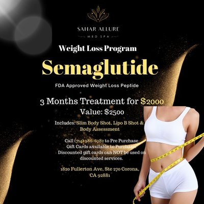 weight loss injections - Semaglutide is a weight loss medication, given in an injection form to help loose weight while adapting a healthy life style. weight loss injections - Semaglutide is a weight loss medication, given in an injection form to help loose weight while adapting a healthy life style.