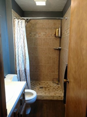 Shower Remodel - Removed damage shower insert and replaced with custom Tile