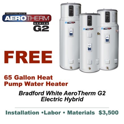 65gal Heat Pump - Bradford 65gal Hybrid FREE 65gal Heat Pump - Bradford 65gal Hybrid FREE
