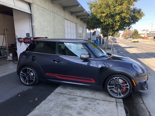 Brand New 2021 John cooper HP mini cooper - Window tint the back half with Llumar 30% Brand New 2021 John cooper HP mini cooper - Window tint the back half with Llumar 30%