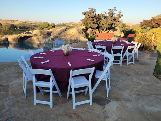 Birthday Parties - We provide rental equipment for different events including weddings, rehearsal dinners, day after brunch, holiday parties, birthday parties, retirement parties, funerals, quinceañeras, corporate events, anniversaries, graduation parties. We provide deliveries to make it more convenient and stress free for our clients so our clients can focus on enjoying their special celebration.
Call us today for a free consultation! Birthday Parties - We provide rental equipment for different events including weddings, rehearsal dinners, day after brunch, holiday parties, birthday parties, retirement parties, funerals, quinceañeras, corporate events, anniversaries, graduation parties. We provide deliveries to make it more convenient and stress free for our clients so our clients can focus on enjoying their special celebration.
Call us today for a free consultation!