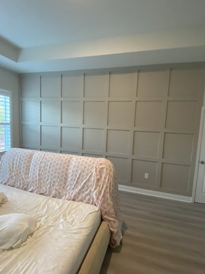 Accent wall - Price on Average  800 ( price depends upon the measures)
thank you for your interest. if you like a estimate I just need a picture of your wall or the measures of the wall and the design you want to do 
If you like to see our previous designs, we have a insagram account Sacerio Construction https://www.instagram.com/sacerio_construction/profilecard/?igsh=MTMycDFodXFsOHVvbg==