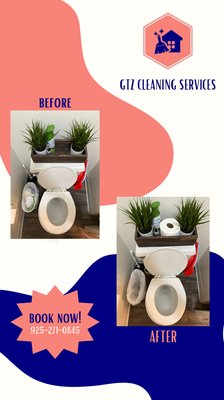 Bathroom Cleaning - One time, weekly or bi-weekly cleaning services available.