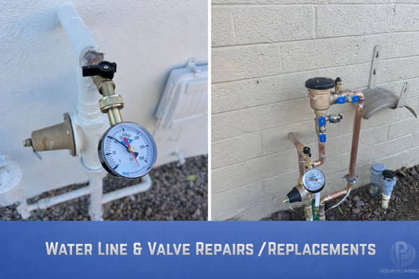 Water Line and Valve Repair and Replacements - Water Line & Valve Repair and Replacement Services in Phoenix, AZ
Your home's water lines and valves are the unsung heroes of your plumbing system, quietly working behind the scenes every single day. But when a water line starts leaking, a valve fails, or a main line breaks, the consequences can be immediate and serious. At Ocean Plumbing, we provide fast, precise water line and valve repair and replacement services that protect your home, your water supply, and your peace of mind.
Our licensed Phoenix plumbers are experienced in diagnosing and resolving water line and valve issues of all sizes, from a single shutoff valve that won't close properly to a full main water line replacement. We use advanced leak detection tools to locate problems accurately, minimizing unnecessary digging or disruption to your property before we ever break ground.
Water line & valve services we provide:
-Main water line repair and replacement
-Water line leak detection and repair
-Shutoff valve repair and replacement
-Pressure reducing valve (PRV) inspection, repair, and replacement
-Irrigation and outdoor water line repair
-Water line upgrades for older or undersized pipes
-Trenchless water line replacement to protect your yard and landscaping
-Ball valve, gate valve, and angle stop replacements
-Whole-home water shutoff valve installation and service
A failing water line or valve doesn't always announce itself with an obvious flood. Often, the signs are subtle, a slow rise in your water bill, soft or soggy patches in your yard, unexplained drops in water pressure, or a shutoff valve that won't fully close when you need it most. Catching these issues early can mean the difference between a simple repair and a major, costly replacement.
Warning signs you may have a water line or valve problem:
-Unexplained increase in your monthly water bill
-Wet, soggy, or unusually green areas in your yard
-Low or inconsistent water pressure throughout the home
-Discolored or muddy water coming from your taps
-Visible corrosion or rust on exposed valves or pipe fittings
-A shutoff valve that leaks, sticks, or won't fully close
-Sound of running water when all fixtures are turned off
At Ocean Plumbing, we believe in doing the job right, with quality materials, clean workmanship, and full transparency on pricing before any work begins. We treat your home with respect and leave the job site clean when we're done.
We offer free estimates on all water line and valve services. Don't wait for a small issue to become a major emergency.
📞 Call Ocean Plumbing today to schedule your water line inspection or repair. Water Line and Valve Repair and Replacements - Water Line & Valve Repair and Replacement Services in Phoenix, AZ
Your home's water lines and valves are the unsung heroes of your plumbing system, quietly working behind the scenes every single day. But when a water line starts leaking, a valve fails, or a main line breaks, the consequences can be immediate and serious. At Ocean Plumbing, we provide fast, precise water line and valve repair and replacement services that protect your home, your water supply, and your peace of mind.
Our licensed Phoenix plumbers are experienced in diagnosing and resolving water line and valve issues of all sizes, from a single shutoff valve that won't close properly to a full main water line replacement. We use advanced leak detection tools to locate problems accurately, minimizing unnecessary digging or disruption to your property before we ever break ground.
Water line & valve services we provide:
-Main water line repair and replacement
-Water line leak detection and repair
-Shutoff valve repair and replacement
-Pressure reducing valve (PRV) inspection, repair, and replacement
-Irrigation and outdoor water line repair
-Water line upgrades for older or undersized pipes
-Trenchless water line replacement to protect your yard and landscaping
-Ball valve, gate valve, and angle stop replacements
-Whole-home water shutoff valve installation and service
A failing water line or valve doesn't always announce itself with an obvious flood. Often, the signs are subtle, a slow rise in your water bill, soft or soggy patches in your yard, unexplained drops in water pressure, or a shutoff valve that won't fully close when you need it most. Catching these issues early can mean the difference between a simple repair and a major, costly replacement.
Warning signs you may have a water line or valve problem:
-Unexplained increase in your monthly water bill
-Wet, soggy, or unusually green areas in your yard
-Low or inconsistent water pressure throughout the home
-Discolored or muddy water coming from your taps
-Visible corrosion or rust on exposed valves or pipe fittings
-A shutoff valve that leaks, sticks, or won't fully close
-Sound of running water when all fixtures are turned off
At Ocean Plumbing, we believe in doing the job right, with quality materials, clean workmanship, and full transparency on pricing before any work begins. We treat your home with respect and leave the job site clean when we're done.
We offer free estimates on all water line and valve services. Don't wait for a small issue to become a major emergency.
📞 Call Ocean Plumbing today to schedule your water line inspection or repair.