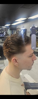 shear and clipper work - skin fade with shear work on top shear and clipper work - skin fade with shear work on top