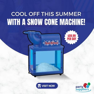 Snow Cone Machine Rental - Beat the heat and add a fun twist to your next event with our Snow Cone Machine Rental! Perfect for birthdays, corporate events, festivals, and family gatherings, our easy-to-use snow cone machines bring refreshing joy to any occasion. We provide all the essentials, including syrup flavors and cups, ensuring your guests enjoy delicious, icy treats all day long.
