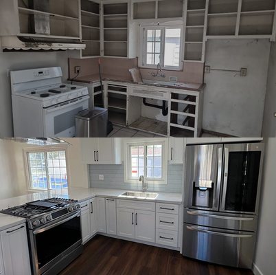 Complete Kitchen Remodel - This Remodel was done in Chula Vista 
Client Kitchen was very old and falling apart 
After design process and helping the client achieve his goals we got the final layout 
And completed the project in 3 weeks