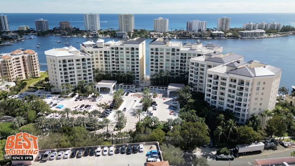 Condo Roof Replacement - High Rise Condominium Roof Replacement Project That Was Completed In Boca Raton, Florida.