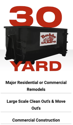30 Yard Dumpster Rental - Major Residential or Commercial Remodels
Large Scale Clean Out's & Move Out's
Commercial Construction 30 Yard Dumpster Rental - Major Residential or Commercial Remodels
Large Scale Clean Out's & Move Out's
Commercial Construction