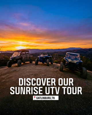 Sunrise Tour - Start your morning with one of the most unforgettable experiences in Gatlinburg, TN. Our Sunrise UTV Tour takes you through scenic off-road trails as the sky lights up with incredible colors. Enjoy cooler temperatures, peaceful mountain views, and a relaxing moment with free coffee at the top.
Perfect for families, first-timers, and anyone looking to see the Smokies in a completely different way. Safe, guided, and designed for all experience levels. book online up and enjoy the ride.
Make your morning unforgettable.
Make your memories at sunrise. Sunrise Tour - Start your morning with one of the most unforgettable experiences in Gatlinburg, TN. Our Sunrise UTV Tour takes you through scenic off-road trails as the sky lights up with incredible colors. Enjoy cooler temperatures, peaceful mountain views, and a relaxing moment with free coffee at the top.
Perfect for families, first-timers, and anyone looking to see the Smokies in a completely different way. Safe, guided, and designed for all experience levels. book online up and enjoy the ride.
Make your morning unforgettable.
Make your memories at sunrise.