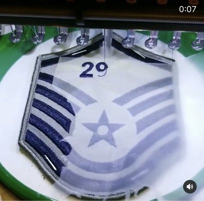 Custom patches - Custom embroidered patches digitized and stitched in-house.