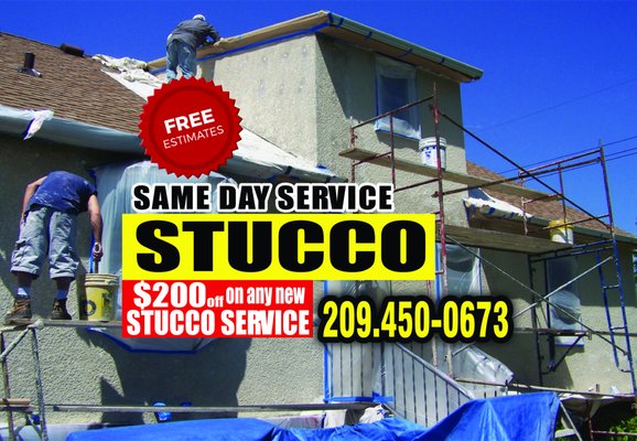 Stucco House Remodeling - Transform your home with stucco: durable, versatile, and stylish. Elevate your exterior with this timeless material. Contact us for a makeover!" (209)450-0673 Stucco House Remodeling - Transform your home with stucco: durable, versatile, and stylish. Elevate your exterior with this timeless material. Contact us for a makeover!" (209)450-0673