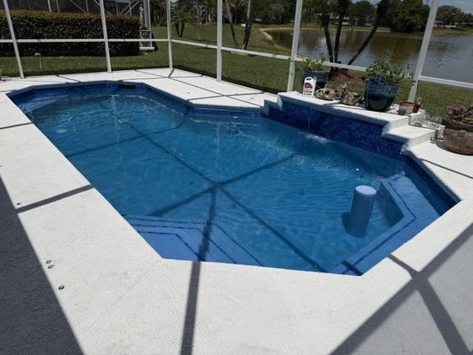 Port St Lucie Tile & Resurfacing Project - We recently completed a beautiful pool renovation for a homeowner looking to refresh and modernize their outdoor space. The project included full surface prep, tile work, and a complete interior refinish using Azure Florida Gem, one of the most vibrant and durable finishes available in Florida.
The transformation was immediate — the water now has a crystal‑clear, tropical blue tone that looks incredible in both sun and shade. The finish is smooth, high‑quality, and built to last, giving the pool a brand‑new feel while enhancing the entire backyard.
We take pride in clean workmanship, clear communication, and treating every project like it’s our own home. From start to finish, the renovation was completed with attention to detail, professionalism, and respect for the property.
If you’re looking to upgrade your pool with a premium finish and a contractor who truly cares about the final result, Blue Key Pools delivers every time. Port St Lucie Tile & Resurfacing Project - We recently completed a beautiful pool renovation for a homeowner looking to refresh and modernize their outdoor space. The project included full surface prep, tile work, and a complete interior refinish using Azure Florida Gem, one of the most vibrant and durable finishes available in Florida.
The transformation was immediate — the water now has a crystal‑clear, tropical blue tone that looks incredible in both sun and shade. The finish is smooth, high‑quality, and built to last, giving the pool a brand‑new feel while enhancing the entire backyard.
We take pride in clean workmanship, clear communication, and treating every project like it’s our own home. From start to finish, the renovation was completed with attention to detail, professionalism, and respect for the property.
If you’re looking to upgrade your pool with a premium finish and a contractor who truly cares about the final result, Blue Key Pools delivers every time.