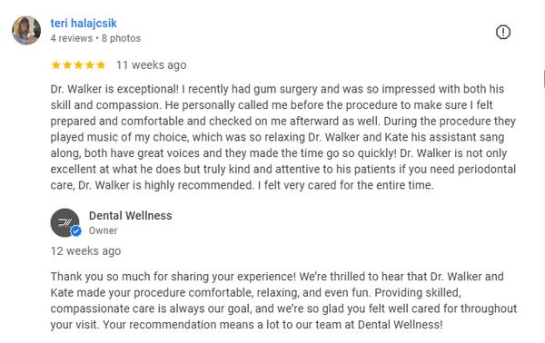 Google Reviews - See what our patients are saying! We’re proud to share real Google reviews from patients who have trusted us with their dental care. Their feedback reflects our commitment to providing a comfortable experience, personalized treatment, and exceptional results. Google Reviews - See what our patients are saying! We’re proud to share real Google reviews from patients who have trusted us with their dental care. Their feedback reflects our commitment to providing a comfortable experience, personalized treatment, and exceptional results.