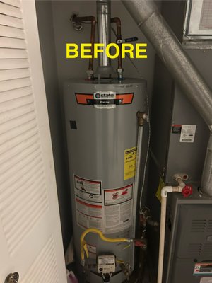 Water Heater - This project involved replacing an outdated, inefficient water heater that was causing frequent issues and higher energy bills. Our team installed a new, high-efficiency model designed to provide reliable hot water while reducing energy consumption. The sleek, modern unit not only improves performance but also ensures homeowners enjoy consistent comfort and peace of mind. Another top-quality, same-day service completed by Armor Air!