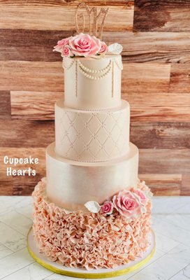Sweet 16 and Quinceanera Cakes - Let us be a part of this special occasion, come to us with a theme, colrs or your own photo ideas and we will create a memorable cake with over 30 flavor variations to choose from as well. Sweet 16 and Quinceanera Cakes - Let us be a part of this special occasion, come to us with a theme, colrs or your own photo ideas and we will create a memorable cake with over 30 flavor variations to choose from as well.