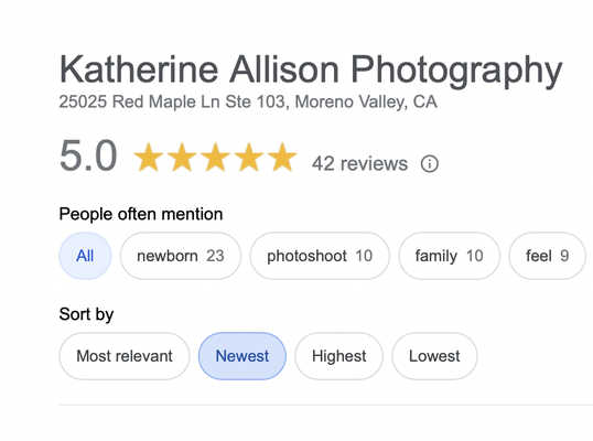 Reviews & References - Thank you for considering Katherine Allison Photography. I believe in transparency so please take a look at what others are saying about their experience elsewhere online. I appreciate your understanding as I grow my business on Yelp and are honored to provide all newcomers with a design consultation!