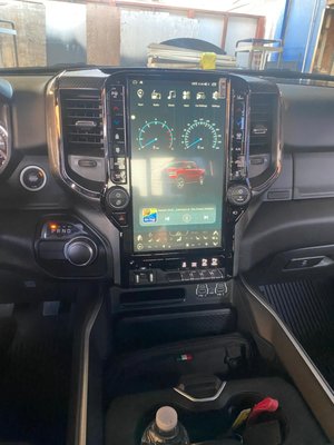 Tesla style screen - Aftermarket stereo done on a 2019 RAM 1500 Tesla style screen - Aftermarket stereo done on a 2019 RAM 1500