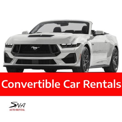 Convertible Car Rental Orange County, CA - If you are looking for a fun rental car, you have arrived. Look no further! SNA Auto Rental has the best car rental rates in Orange County, fast reservations and great service on sporty and convertible car rentals. Whether you are traveling for business or leisure, getting a sporty car is always fun!
With SNA Auto Rental you will find the right sports car rental at the right price. Be sure to book early, to make sure your sports car rental is a memorable ride. We’re committed to making your travel faster, easier and more enjoyable. So reserve a convertible car rental online today with snaautorental.com and enjoy the ride!
Reserve a Ford Mustang Convertible for your next trip to Orange County, California. Convertible Car Rental Orange County, CA - If you are looking for a fun rental car, you have arrived. Look no further! SNA Auto Rental has the best car rental rates in Orange County, fast reservations and great service on sporty and convertible car rentals. Whether you are traveling for business or leisure, getting a sporty car is always fun!
With SNA Auto Rental you will find the right sports car rental at the right price. Be sure to book early, to make sure your sports car rental is a memorable ride. We’re committed to making your travel faster, easier and more enjoyable. So reserve a convertible car rental online today with snaautorental.com and enjoy the ride!
Reserve a Ford Mustang Convertible for your next trip to Orange County, California.