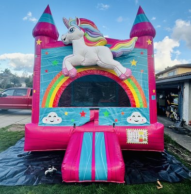 Gilroy Bounce House - Dear Valued Customers,

Welcome to Gilroy Bounce House, your go-to destination for high-quality bounce house and yard entertainment rentals. We are committed to making your events fun and memorable with our exciting selection of inflatables and games.

Bounce Houses for Rent:
	•	Unicorn Bounce – $120 (includes an attached basketball hoop)
	•	Spider-Man – $120 (no basketball hoop)
	•	Purple Princess Castle – $100 (includes an attached basketball hoop)
	•	Sport Arena – $100 (includes an attached basketball hoop)
	•	Unisex Castle – $100 (includes an attached basketball hoop)
      •     Disney Princess - $150 (no basketball hoop)
      •     Minions - $150 (no basketball hoop)

Yard Entertainments for Rent:
	•	Axe Throw – $50
	•	Jumbo Connect 4 – $50

Additional Fees:
	•	Travel Fees (for locations outside of Gilroy):
	•	San Jose – $50
	•	Morgan Hill – $25
	•	Watsonville – $25
	•	Hollister – $25
	•	Salinas – $50
	•	Damage Waiver Fee: $25 (required)
	•	Surface Fee: Determined by setup location

Payment Methods:
We accept the following payment options:
	•	Cash
	•	Zelle
	•	Check (payable to Gilroy Bounce House)

For inquiries or to make a reservation, please don’t hesitate to reach out. We look forward to helping you create a fantastic event!

Best regards,
Jimmy
📞 408-564-1406
Gilroy Bounce House