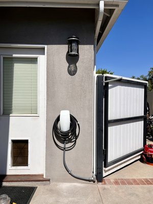 50 amp 240 V Tesla charger installation - 50 amp 240 V Tesla charger installation. This Tesla charger was located 90 feet away from the main panel and was completed in less than one day. 50 amp 240 V Tesla charger installation - 50 amp 240 V Tesla charger installation. This Tesla charger was located 90 feet away from the main panel and was completed in less than one day.