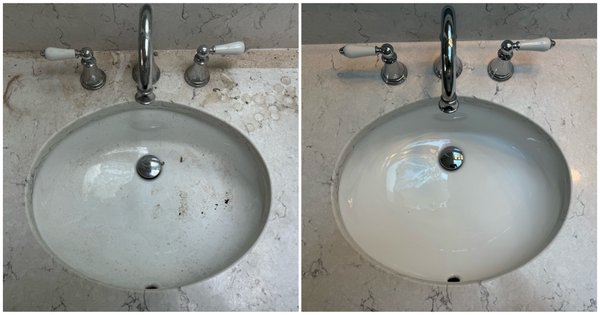 Cleaning the sink! - The sink was very dirty and dusty. We cleaned and polished it to a shine. Cleaning the sink! - The sink was very dirty and dusty. We cleaned and polished it to a shine.