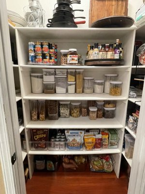 Pantry - Client wanted their pantry completely reorganized. They wanted to separate cleaning supplies and snacks so i put them each on there own sides. They had a lot of serving trays everywhere and i had the neatly stacked on top.
Overall the client is extremely satisfied and loves it. Pantry - Client wanted their pantry completely reorganized. They wanted to separate cleaning supplies and snacks so i put them each on there own sides. They had a lot of serving trays everywhere and i had the neatly stacked on top.
Overall the client is extremely satisfied and loves it.