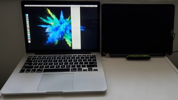 Macbook Pro - Screen Replacement - This Macbook Pro needed a new screen and since you can't replace the LCD screen alone I replaced the entire lid. It came with a screen connector, wifi connections and two hinges. I'm happy to report it was a success!