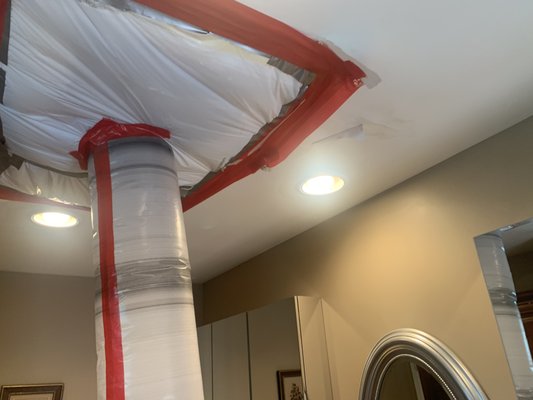 Environmental Abatement Popcorn Ceiling and Drywall - This house we tested and confirmed asbestos was present within drywall and popcorn ceiling. Environmental Abatement Popcorn Ceiling and Drywall - This house we tested and confirmed asbestos was present within drywall and popcorn ceiling.