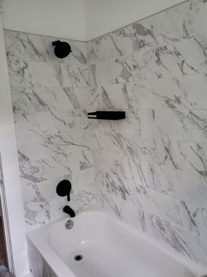 Bathroom remodel - It was an old bathroom that was remodeled to look more modern