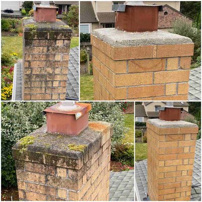 Brick chimney/roof cleaning - We treat roofs for different Species of Moss. brick for black mold and moss. Brick chimney/roof cleaning - We treat roofs for different Species of Moss. brick for black mold and moss.