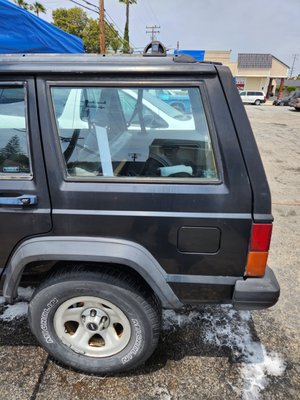 Oxidation Removal - This oxidation removal and paint correction was done on an old Jeep that was sitting in the back of a shop for years. The owner decided he wanted to sell it and wanted to fix it up to get the most he could for what it was worth. We did a full 3-Step paint correction and sealed it with a 32 year protectant. Oxidation Removal - This oxidation removal and paint correction was done on an old Jeep that was sitting in the back of a shop for years. The owner decided he wanted to sell it and wanted to fix it up to get the most he could for what it was worth. We did a full 3-Step paint correction and sealed it with a 32 year protectant.